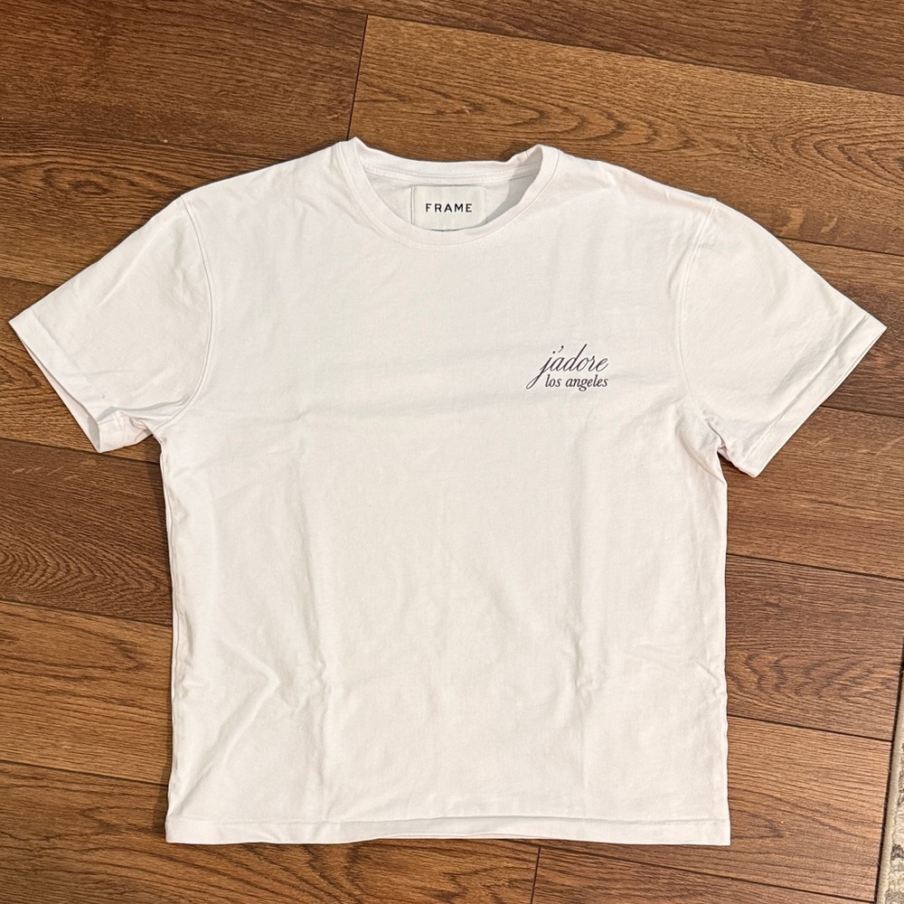 Frame Denim White Graphic Tee
